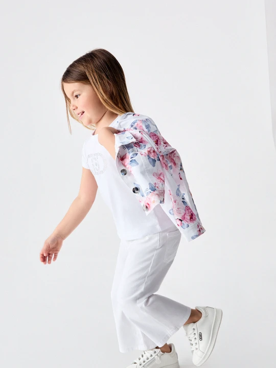 Zdjęcie produktu Liu Jo Printed Drill Jacket White With Flowers