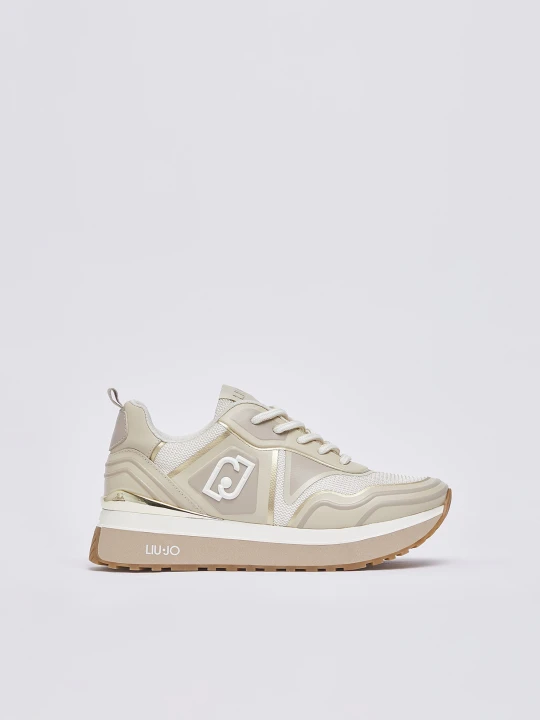 Zdjęcie produktu Liu Jo Printed Mesh Sneakers beżowy