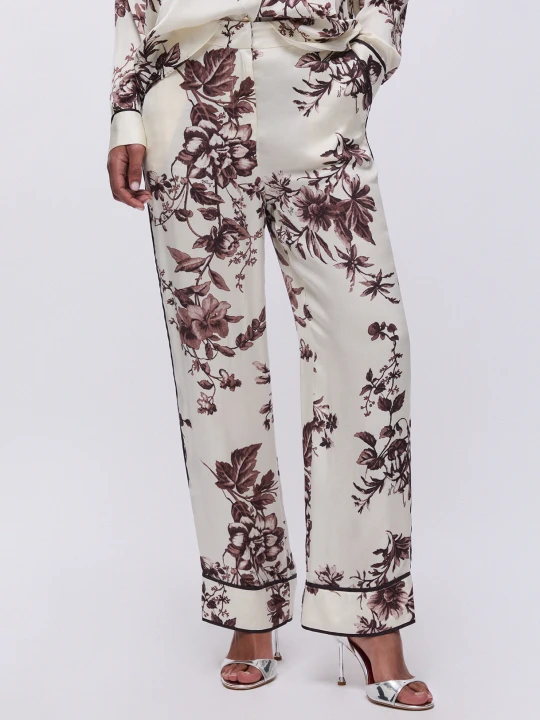 Zdjęcie produktu Liu Jo Printed Satin Trousers brązowy