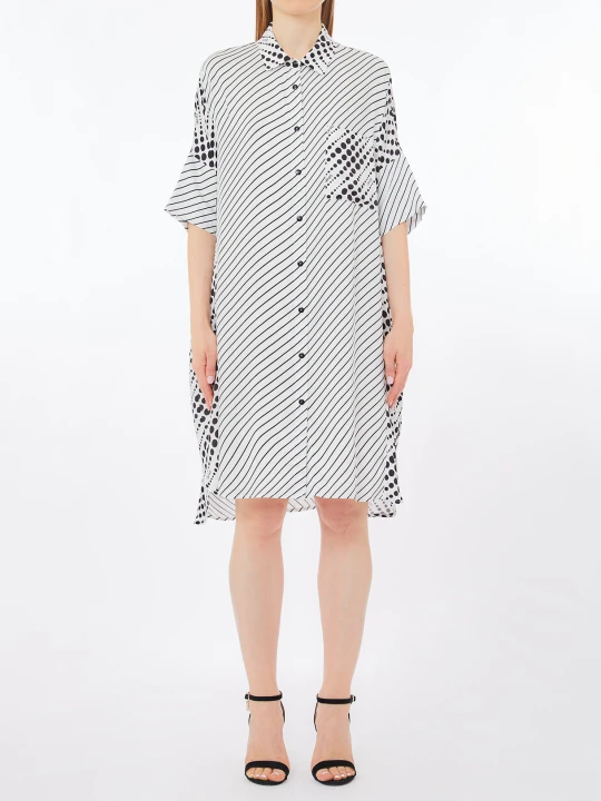 Zdjęcie produktu Liu Jo Printed Shirt Dress White Striped