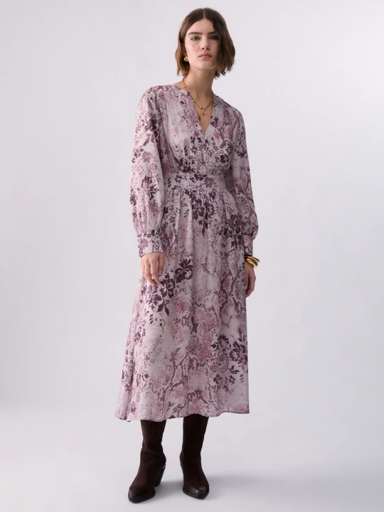 Zdjęcie produktu Liu Jo Printed Twill Midi Dress różowy