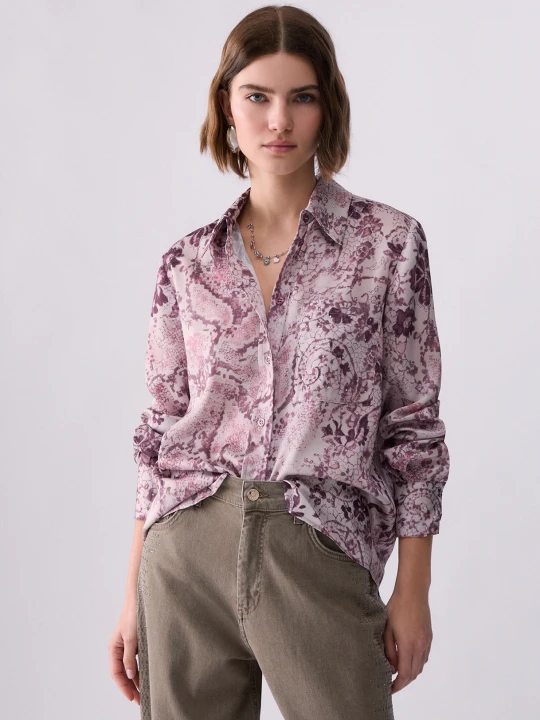 Zdjęcie produktu Liu Jo Printed Twill Shirt różowy