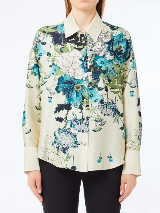 Zdjęcie produktu Liu Jo Printed Twill Shirt Milk White