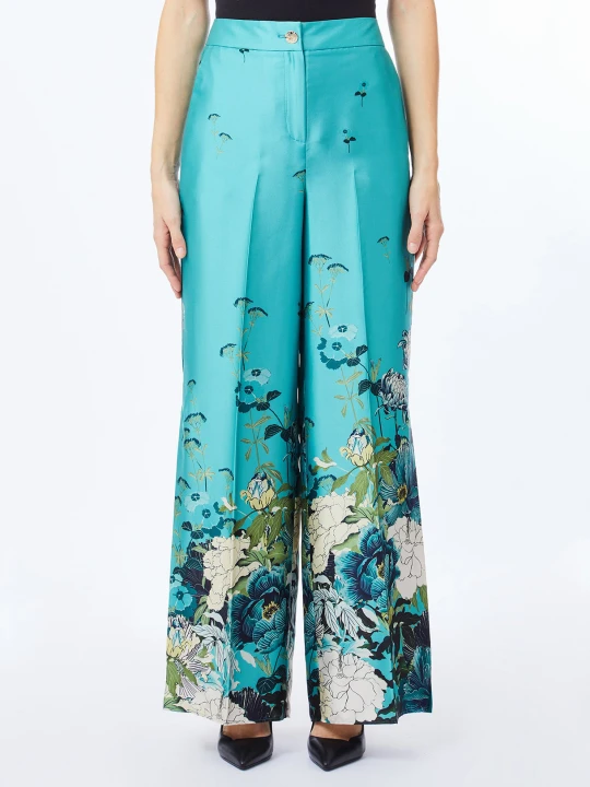 Zdjęcie produktu Liu Jo Trousers In Twill Printed Light Blue