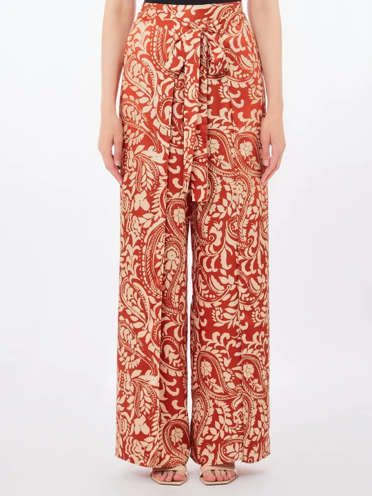 Zdjęcie produktu Liu Jo Printed Twill Trousers Terracotta