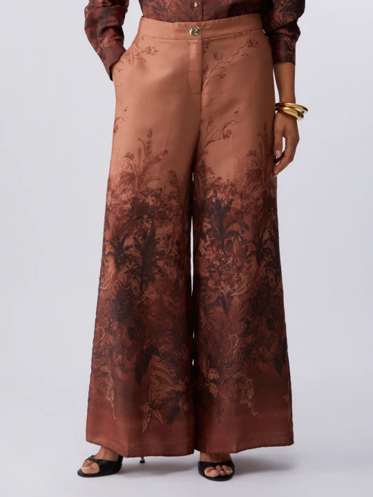 Zdjęcie produktu Liu Jo Printed Twill Trousers brązowy