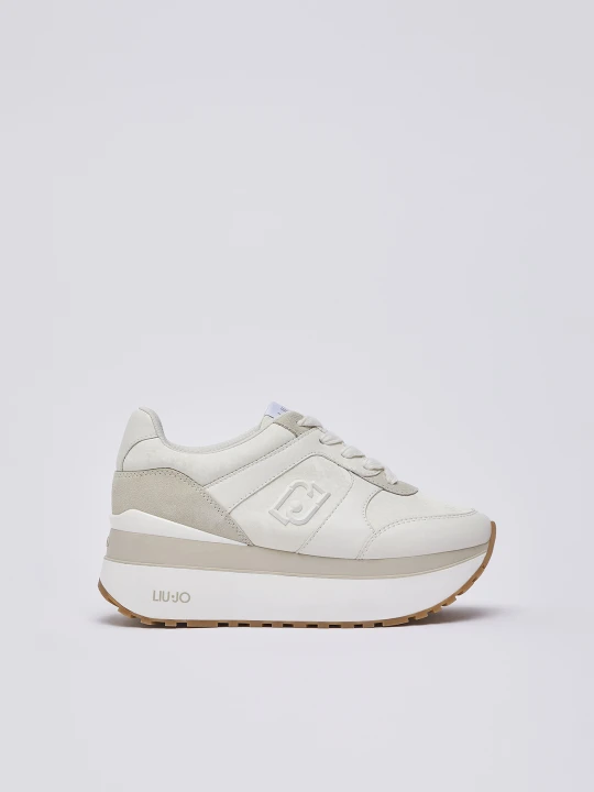 Zdjęcie produktu Liu Jo Python-effect Super Platform Sneakers Milky White