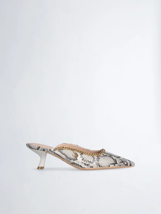 Zdjęcie produktu Liu Jo Python-print Mules szary