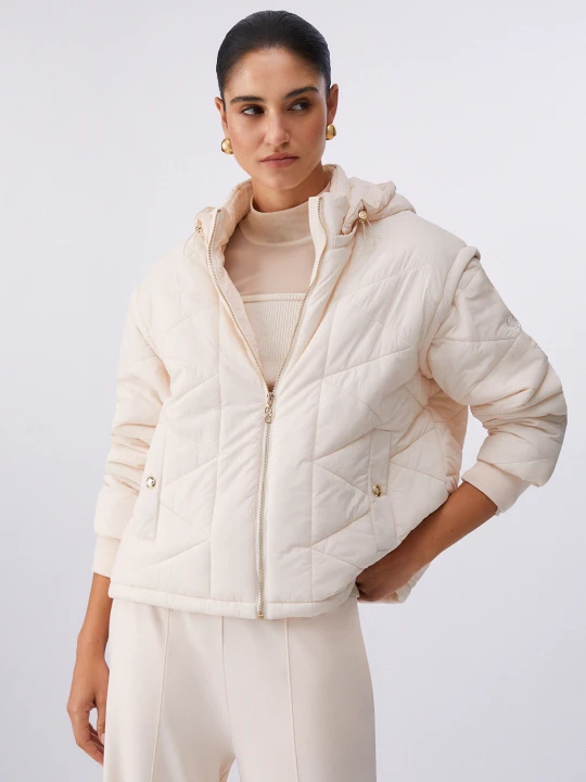 Zdjęcie produktu Liu Jo Quilted Jacket With Hood Champagne