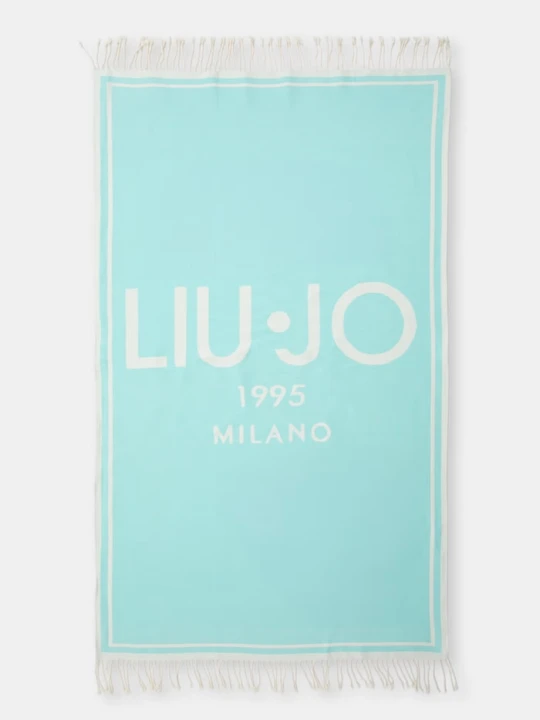 Zdjęcie produktu Liu Jo ręcznik plażowy bawełniany turkusowy