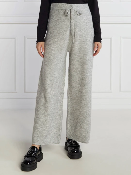 Zdjęcie produktu Liu Jo Rose Spodnie dzianinowe | flare fit | z dodatkiem wełny szary