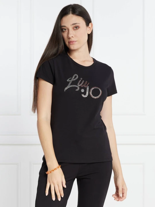 Zdjęcie produktu Liu Jo Rose T-shirt | Regular Fit czarny