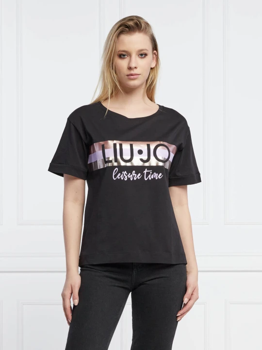 Zdjęcie produktu Liu Jo Rose T-shirt | Regular Fit czarny