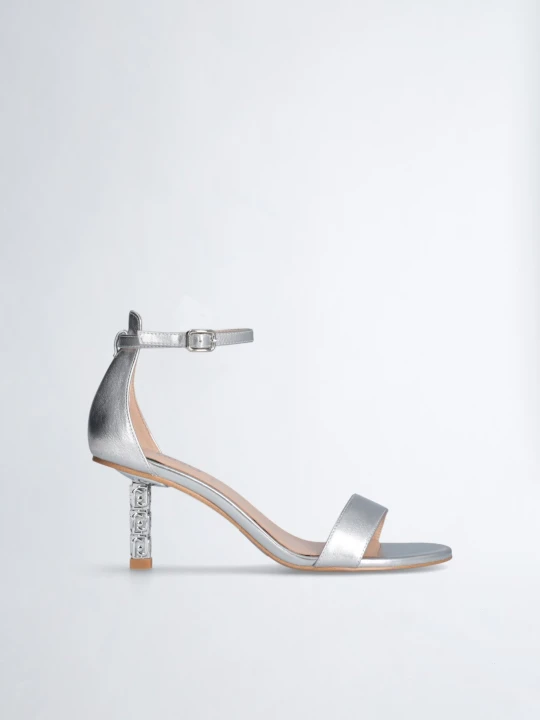 Zdjęcie produktu Liu Jo Sandals With Branded Heel srebrny