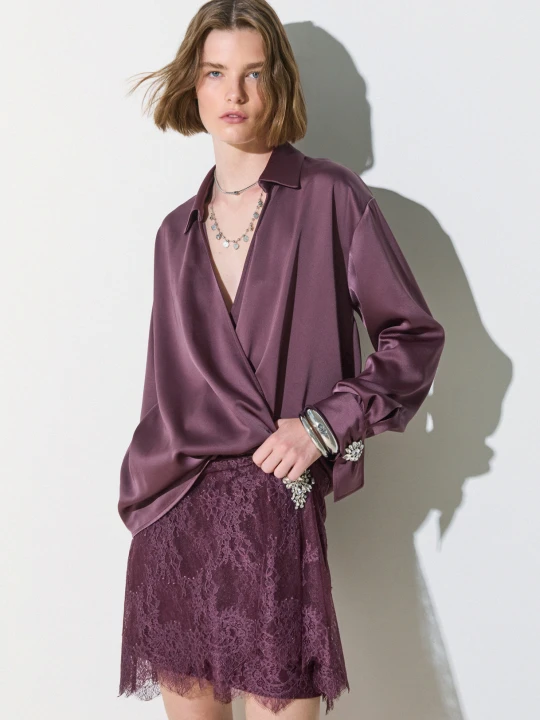Zdjęcie produktu Liu Jo Satin Blouse Burgundy