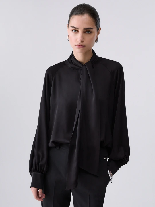 Zdjęcie produktu Liu Jo Blouse In Satin With Bow czarny