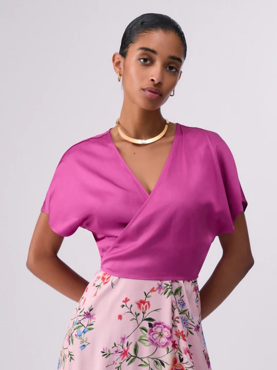 Zdjęcie produktu Liu Jo Satin Wrap Top Bright Pink