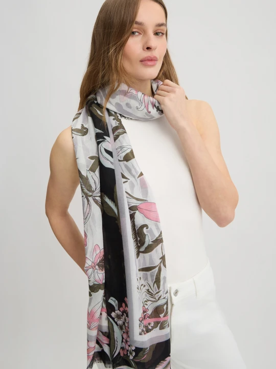 Zdjęcie produktu Liu Jo Scarf With Floral Print czarny