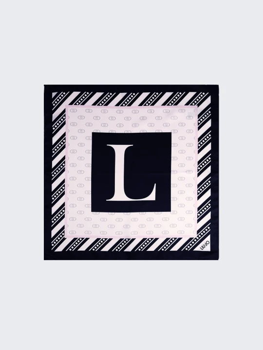 Zdjęcie produktu Liu Jo Scarf With L-letter Motif czarny