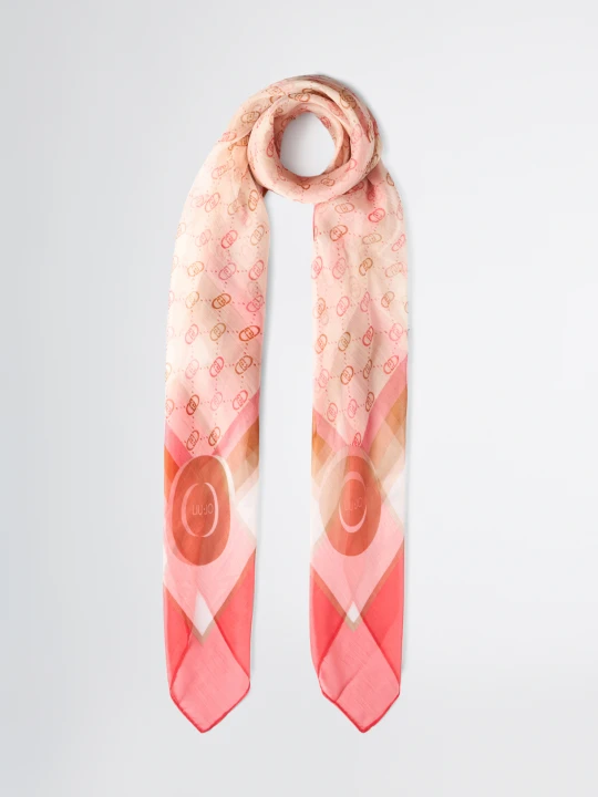 Zdjęcie produktu Liu Jo Scarf With Logo Print Coral