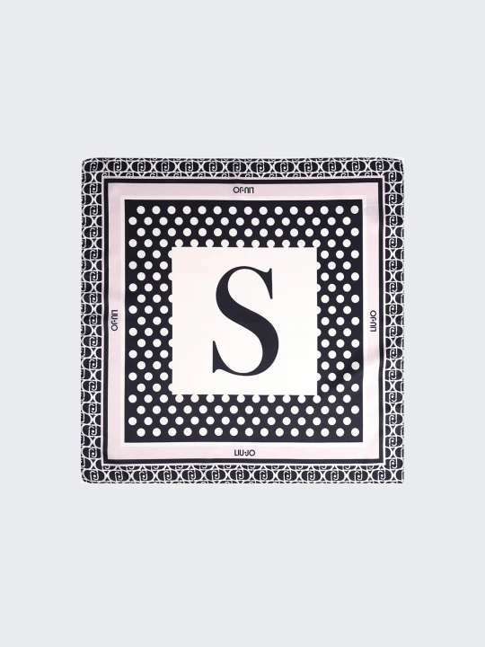 Zdjęcie produktu Liu Jo Scarf With S-letter Motif czarny