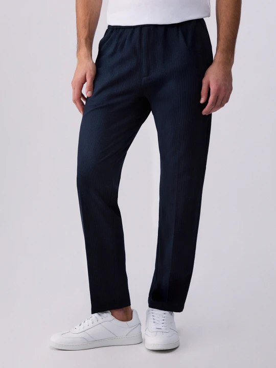 Zdjęcie produktu Liu Jo Seersucker Trousers Dark Blue