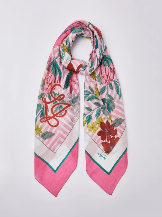Zdjęcie produktu Liu Jo Shawl With Floral Print różowy