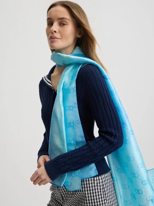 Zdjęcie produktu Liu Jo Shawl With Logo Light Blue