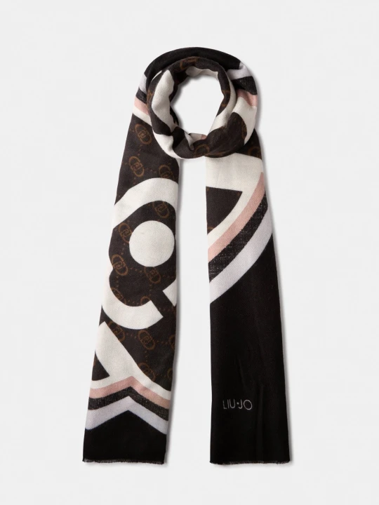 Zdjęcie produktu Liu Jo Shawl With Logo czarny