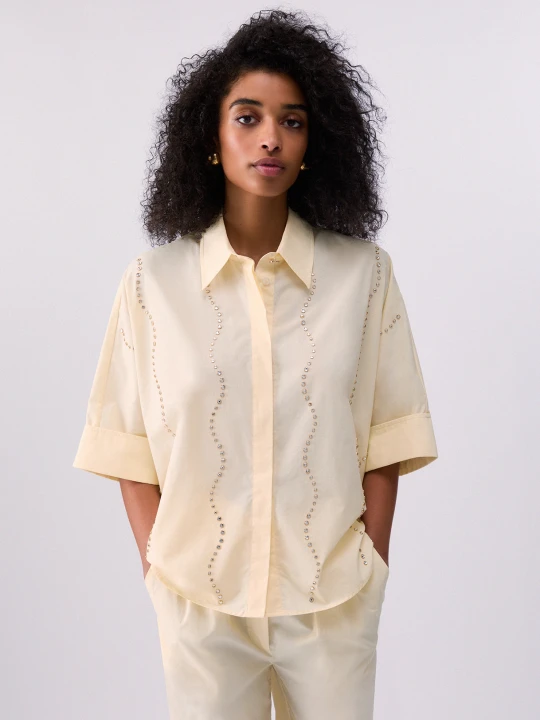 Zdjęcie produktu Liu Jo Shirt With Bejewelled Appliqués żółty