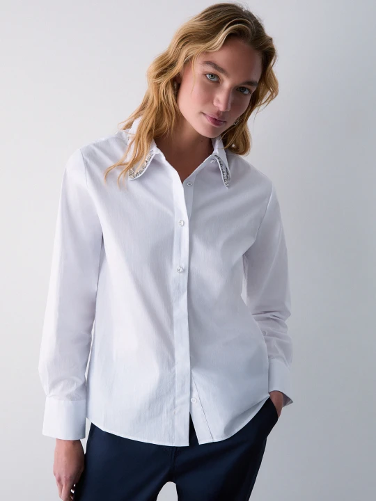 Zdjęcie produktu Liu Jo Shirt With Detachable Collar biały