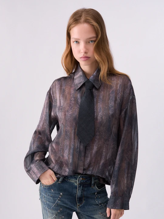 Zdjęcie produktu Liu Jo Shirt With Digital Print brązowy
