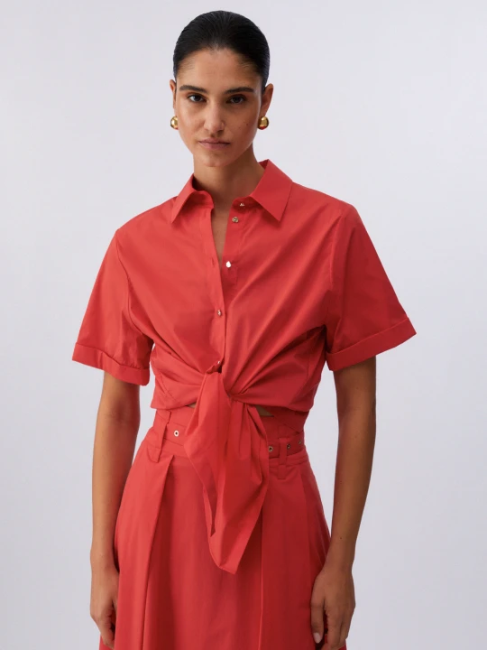 Zdjęcie produktu Liu Jo Shirt With Knot czerwony