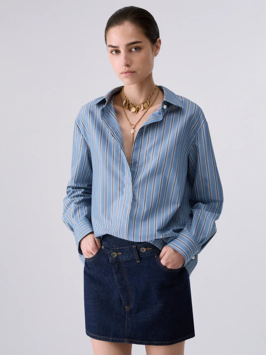 Zdjęcie produktu Liu Jo Shirt With Lace Insert Light Blue