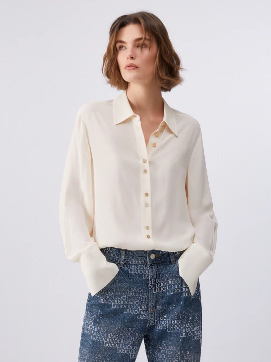 Zdjęcie produktu Liu Jo Shirt With Logo Buttons biały