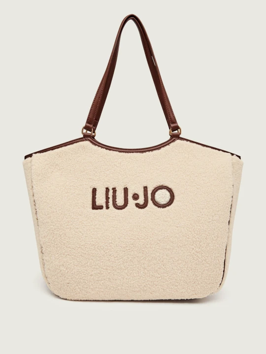 Zdjęcie produktu Liu Jo Shopperka Ferielle | shearling kremowy