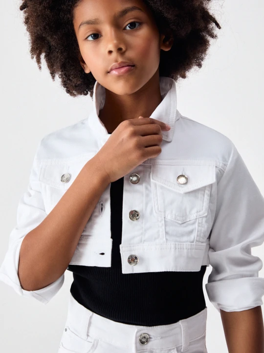 Zdjęcie produktu Liu Jo Short Cotton Drill Jacket biały