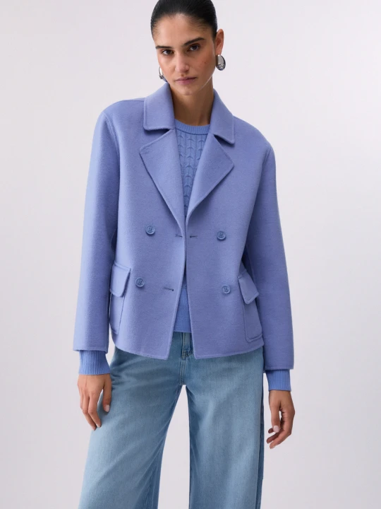 Zdjęcie produktu Liu Jo Short Double Baize Coat Light Blue