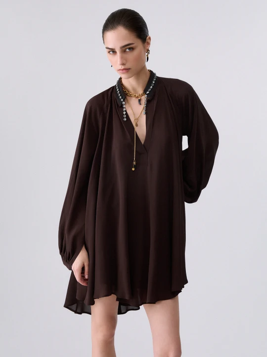 Zdjęcie produktu Liu Jo Short Dress In Georgette Mocha