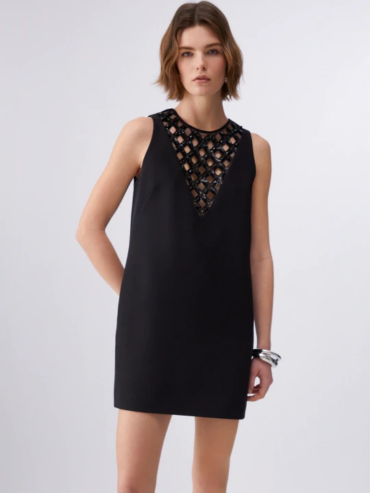 Zdjęcie produktu Liu Jo Short Dress With Bejewelled Embellishment czarny