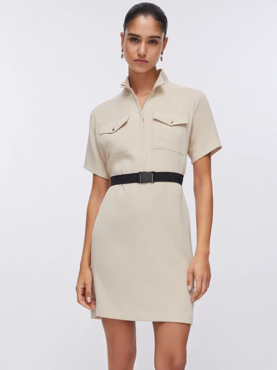 Zdjęcie produktu Liu Jo Short Dress With Belt beżowy