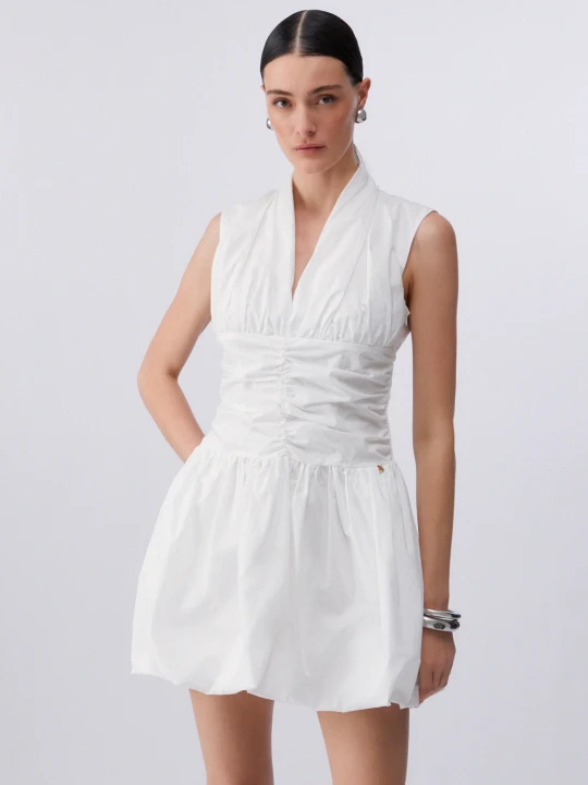 Zdjęcie produktu Liu Jo Short Dress With Cut-out Detail White Wool