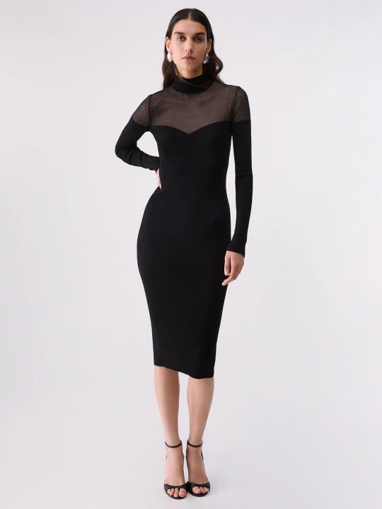 Zdjęcie produktu Liu Jo Short Dress With See-through Inserts czarny