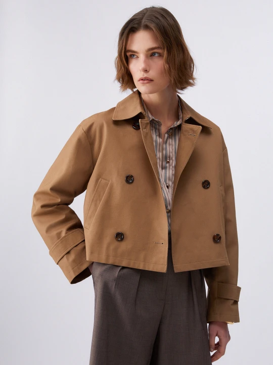 Zdjęcie produktu Liu Jo Short Gabardine Trench Coat brązowy