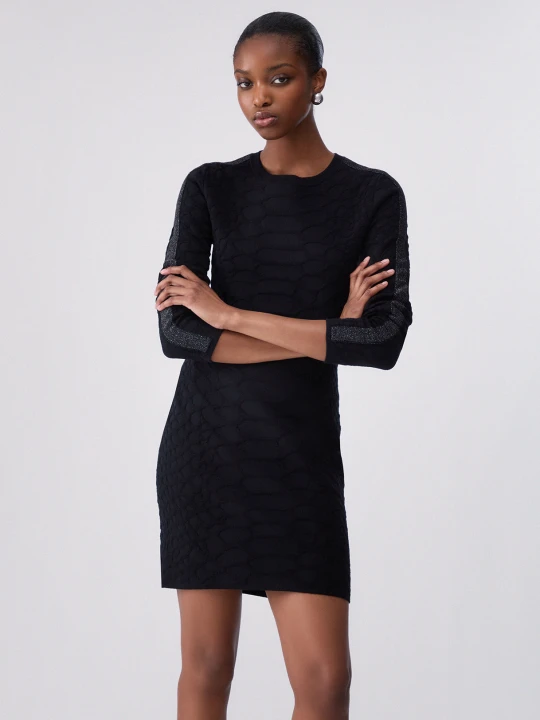 Zdjęcie produktu Liu Jo Short Jacquard Knit Dress czarny