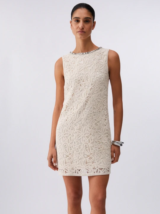 Zdjęcie produktu Liu Jo Short Macramé Dress biały