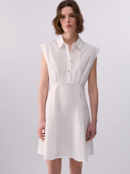 Zdjęcie produktu Liu Jo Short Poplin Dress White Wool