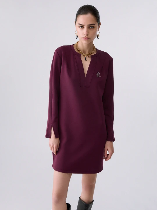 Zdjęcie produktu Liu Jo Short Scuba Dress Aubergine
