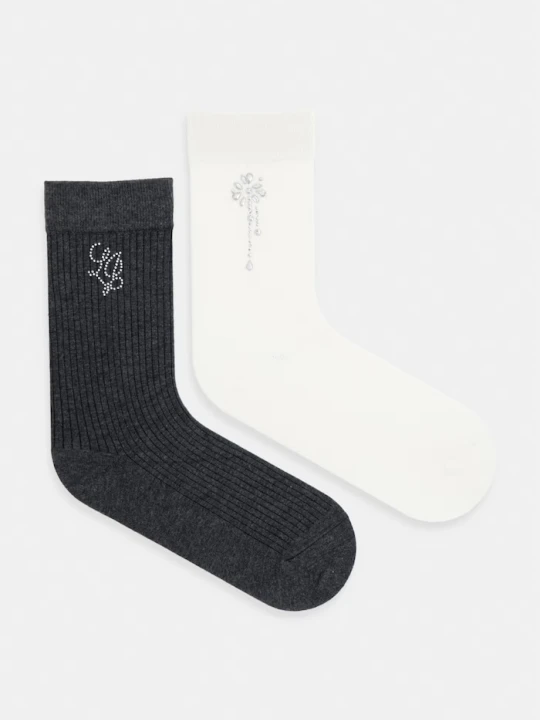 Zdjęcie produktu Liu Jo skarpety damskie z bawełną 2-pack szary