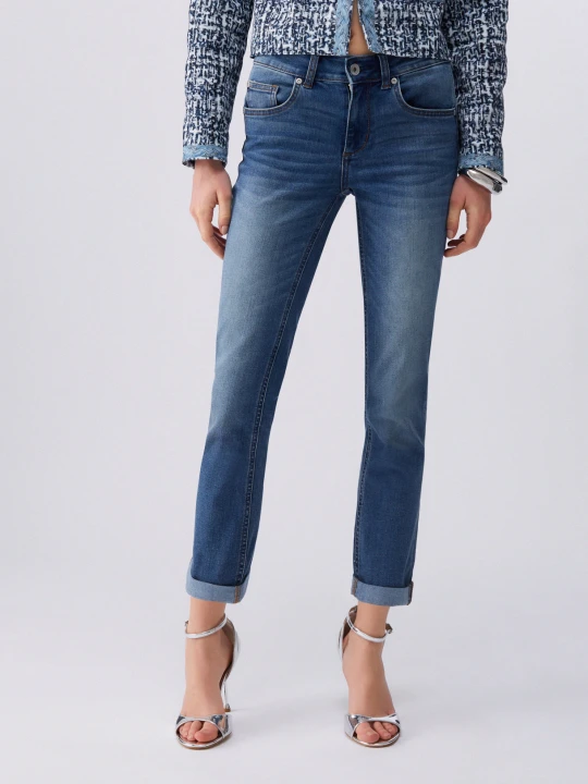 Zdjęcie produktu Liu Jo Skinny Jeans With Turn-ups Dark Blue Denim
